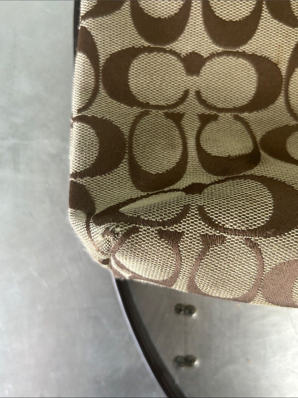 Coach Tan and Brown Signature Crossbody Bag - Picture 7 of 11